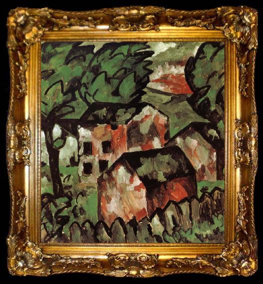 framed  Kasimir Malevich The red house in view, ta009-2